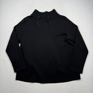 Spanx Shirt Womens 1X Black Mock Neck Long Sleeve Air Essentials Got Ya Covered